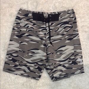 Under Armour Gray and Black Board Shorts